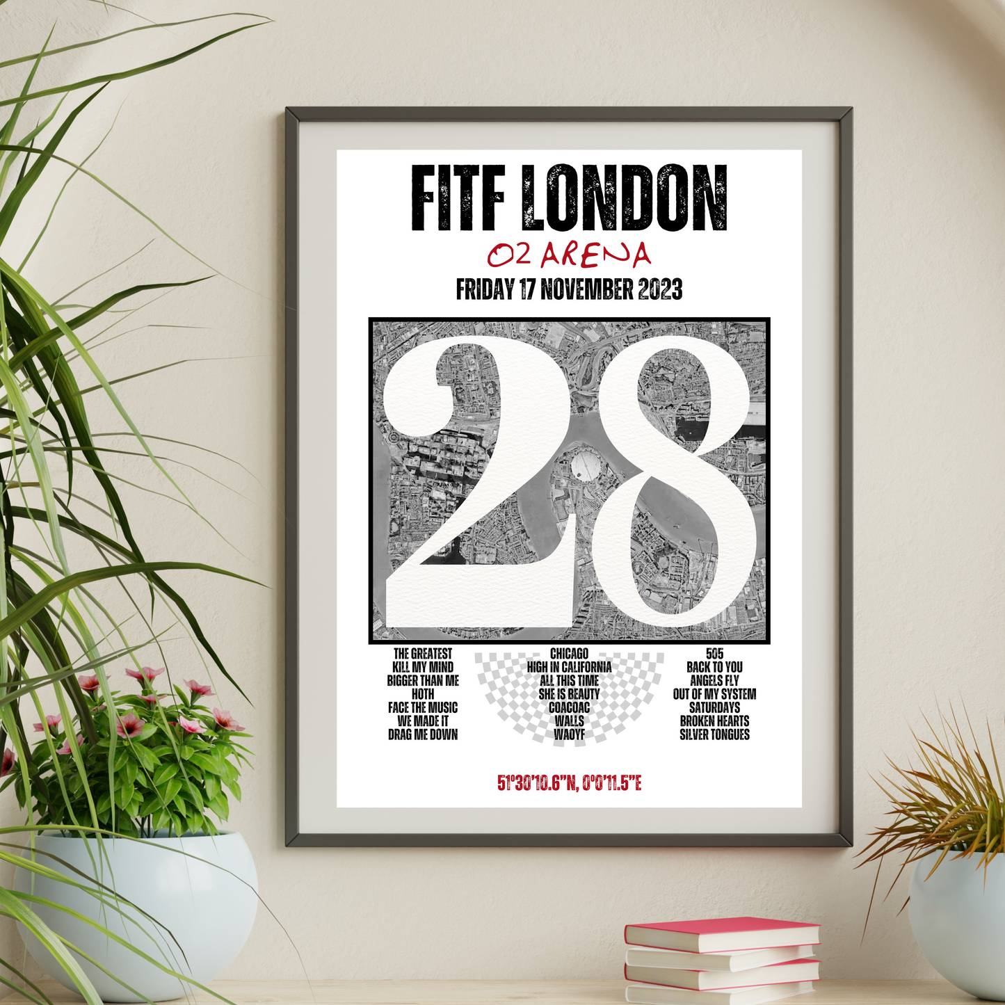 FITF World Tour London 2023 Setlist Print