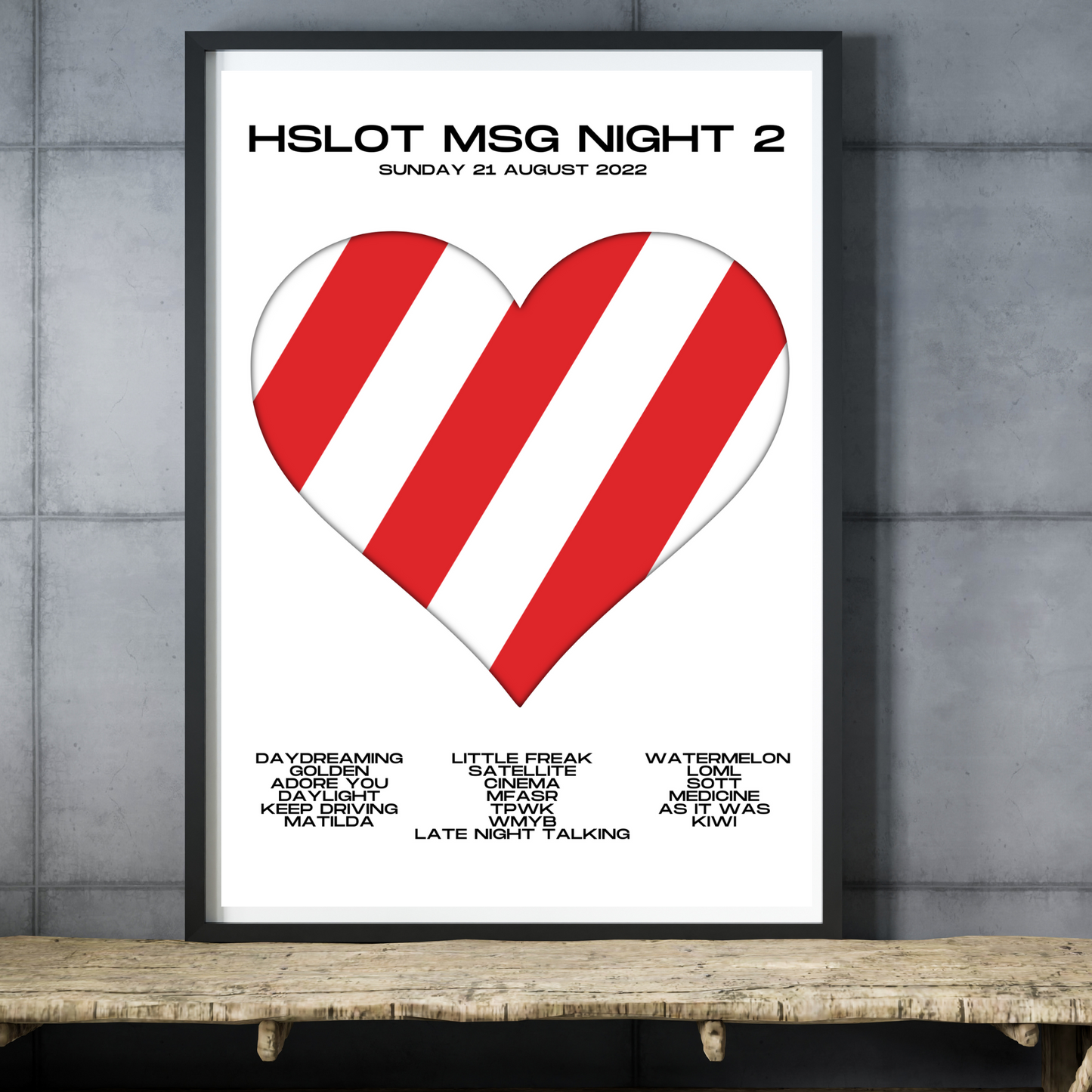 Love On Tour - HSLOT 2022 MSG New York N2 Show Poster Print - 2 styles | 2 sizes