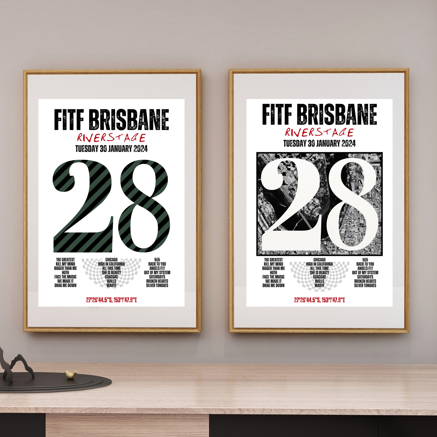 FITF World Tour Brisbane 2024 Setlist Print