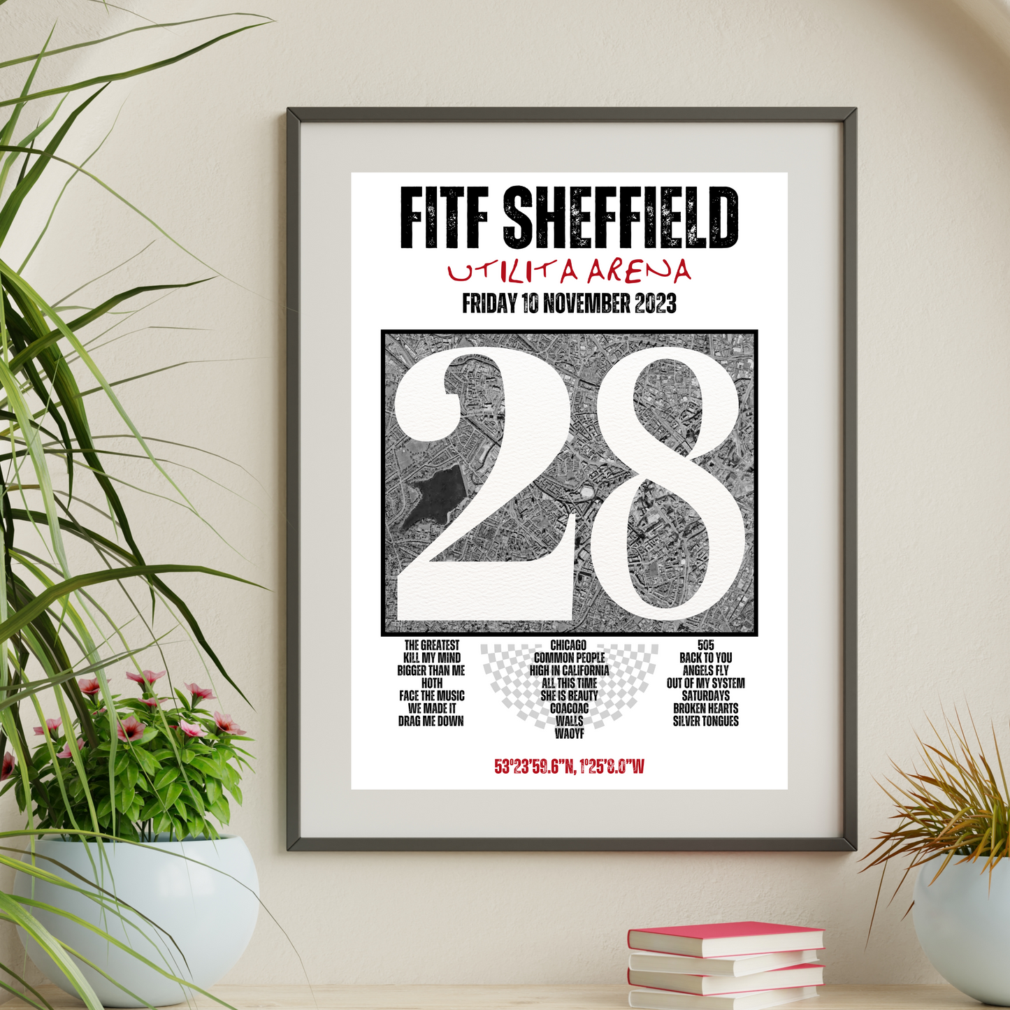 FITF World Tour Sheffield 2023 Setlist Print
