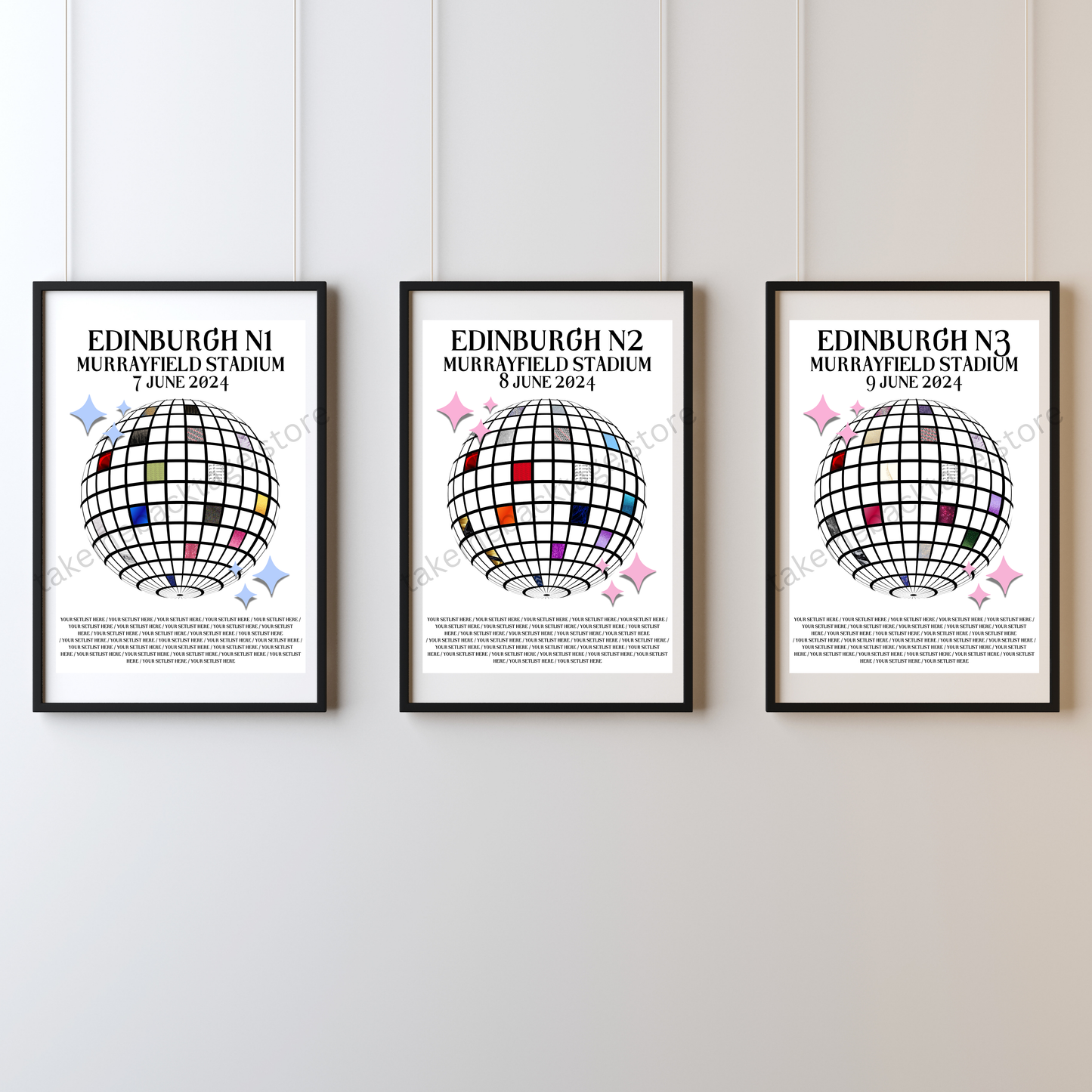 ALL UNLISTED SHOWS - Eras Setlist Show Posters | Print | 3 Sizes