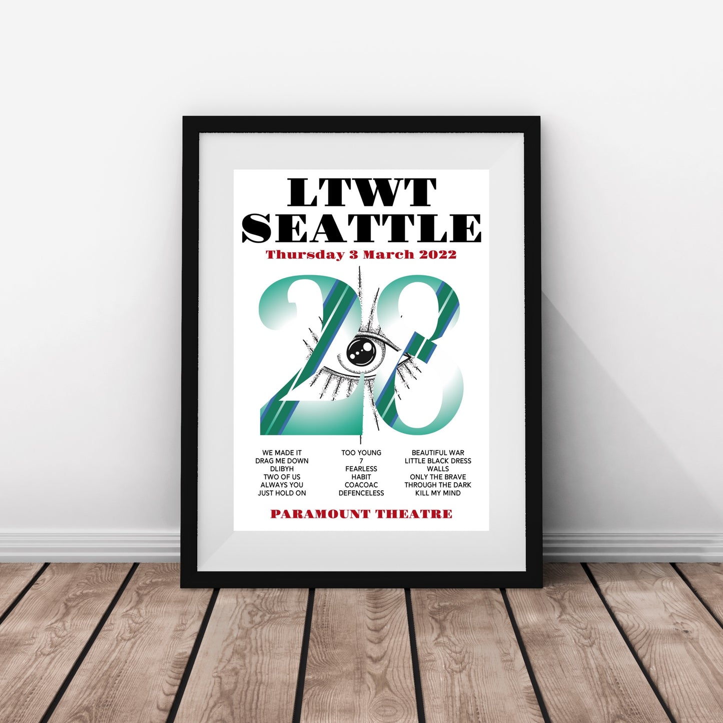 LTWT 2022 ALL DATES Setlist Prints - Choose Your Show!