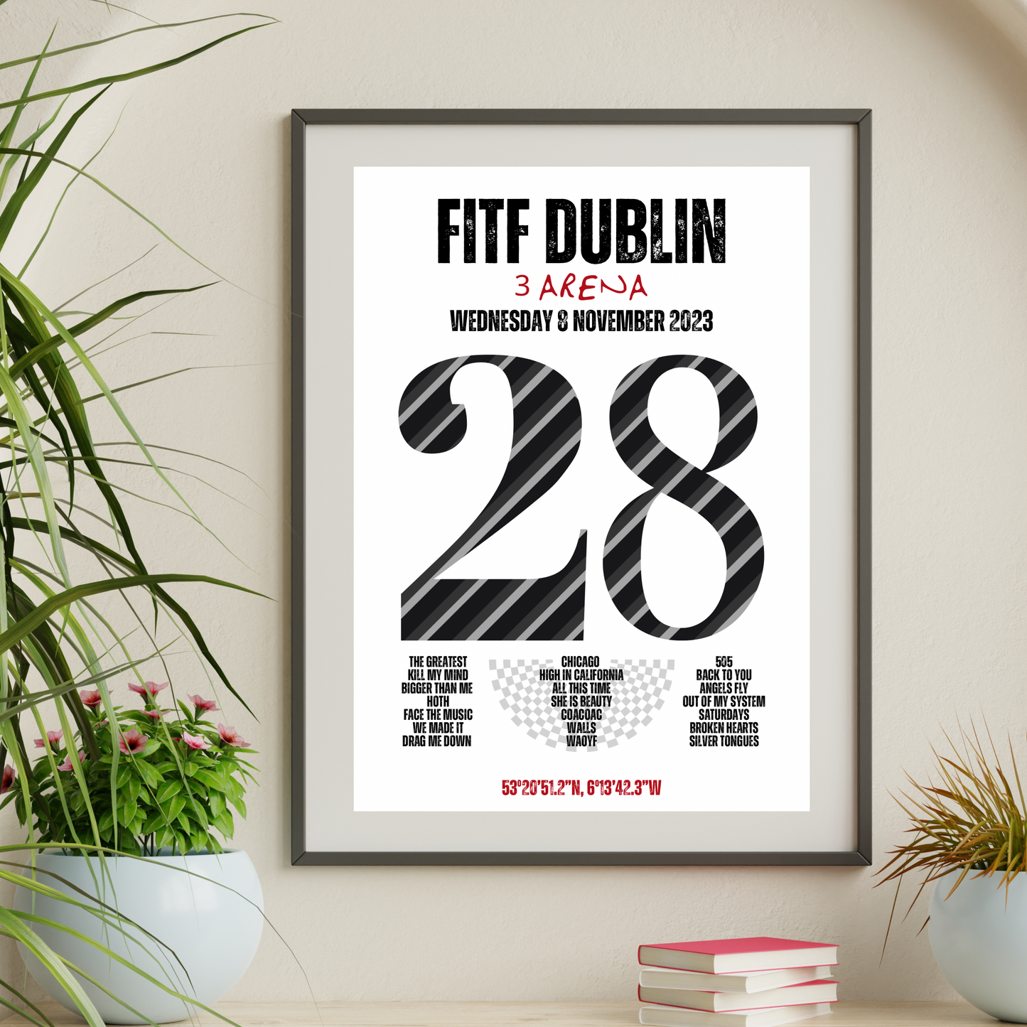 FITF World Tour Dublin 2023 Setlist Print