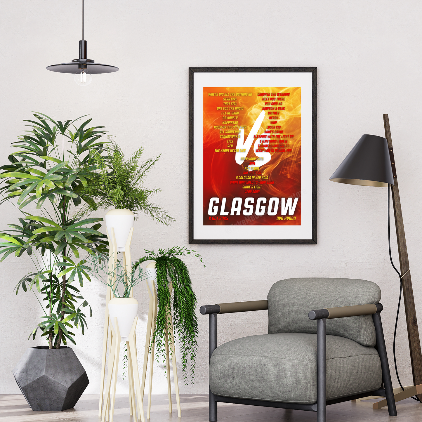 Busted vs McFly Tour Setlist Prints | 2 designs | 3 sizes