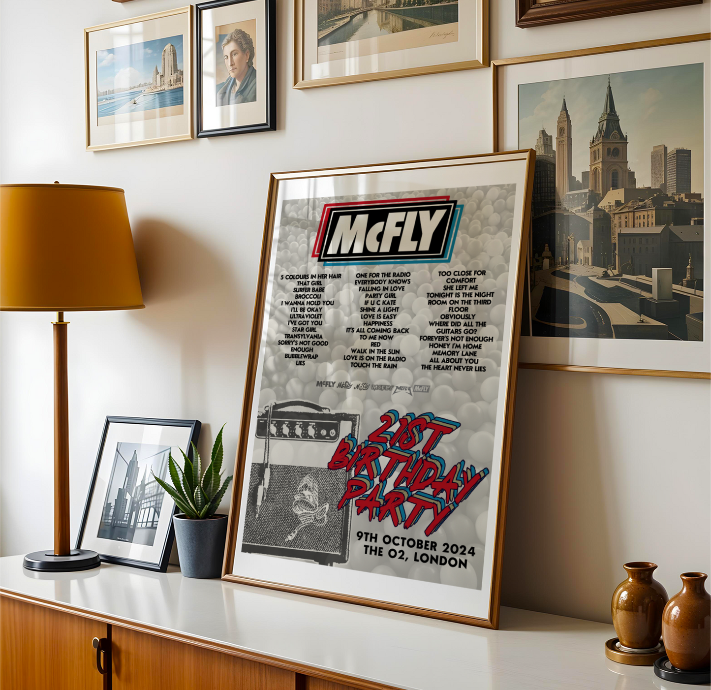 McFly 21st Birthday Party Setlist Print | 5 Sizes