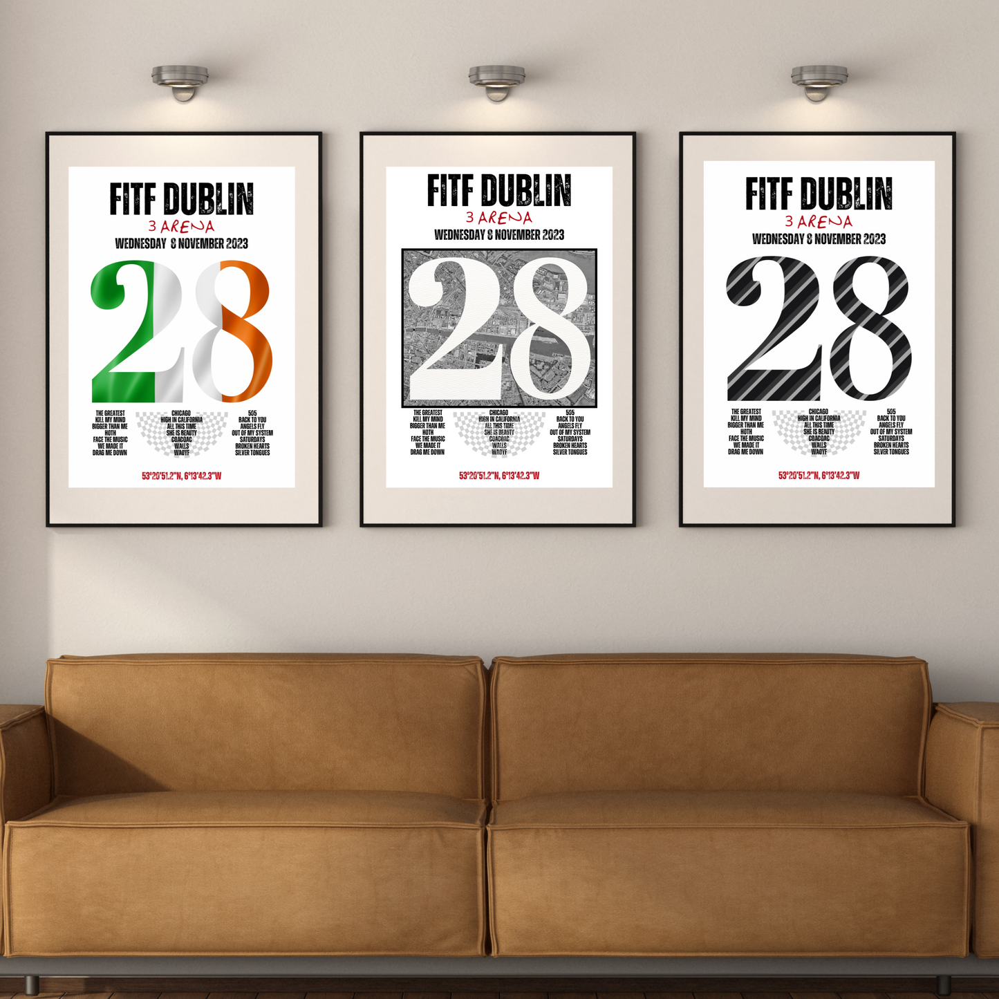 FITF World Tour Dublin 2023 Setlist Print