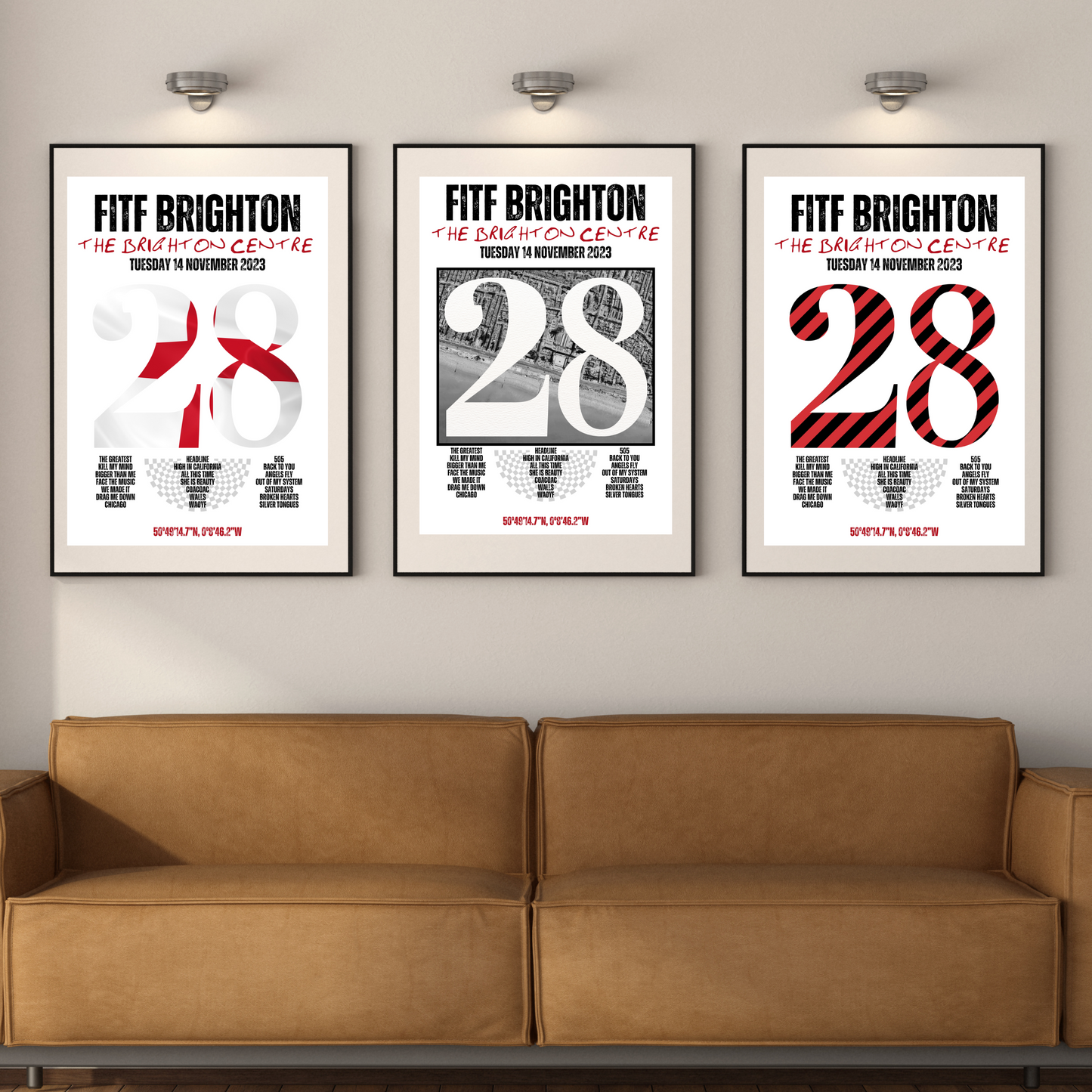 FITF World Tour Brighton 2023 Setlist Print