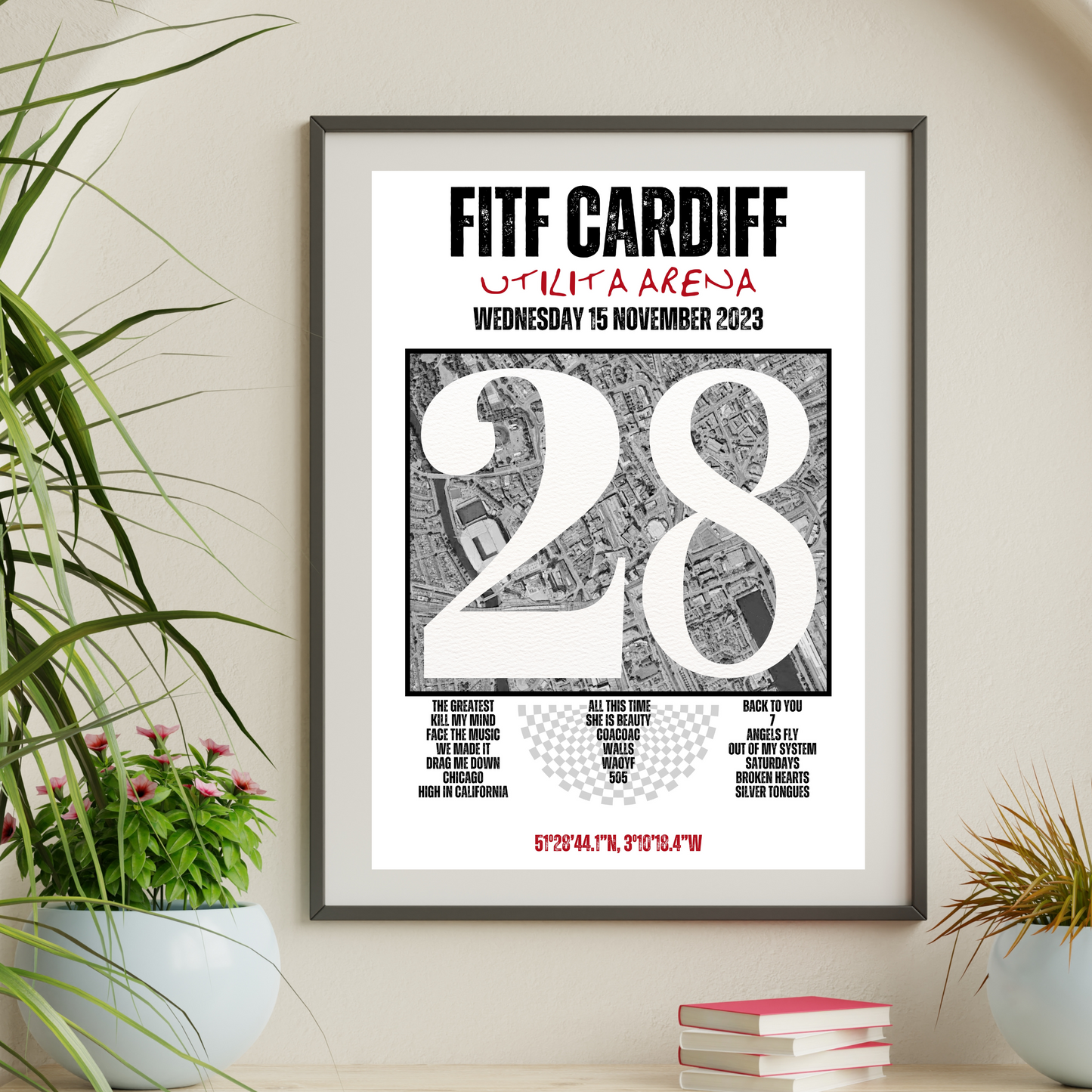 FITF World Tour Cardiff 2023 Setlist Print
