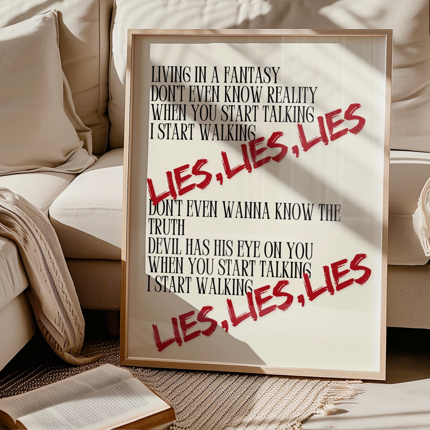 McFly Lies Lyric Print | 5 Sizes