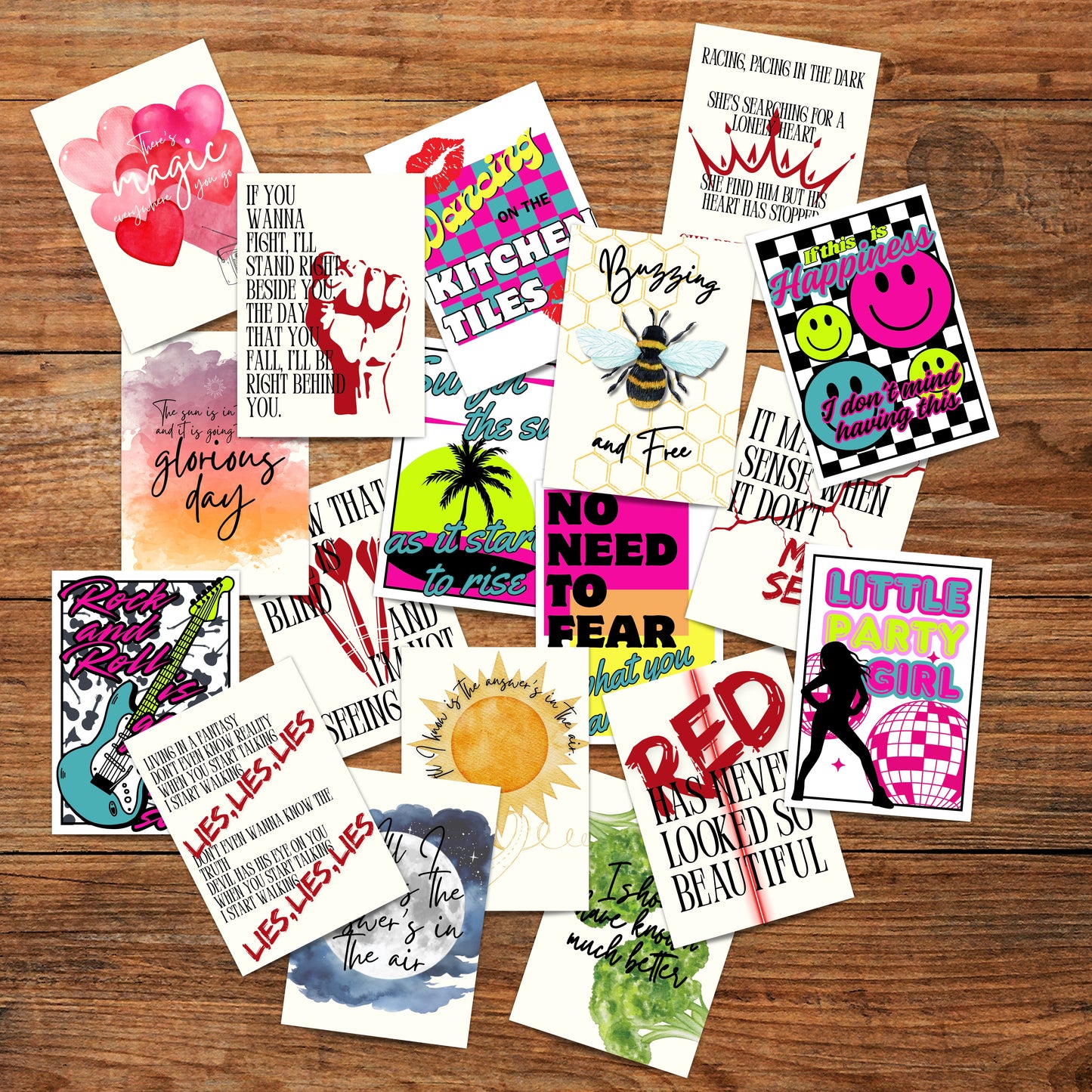 McFly Lyric Print Sticker Set | 18 Stickers