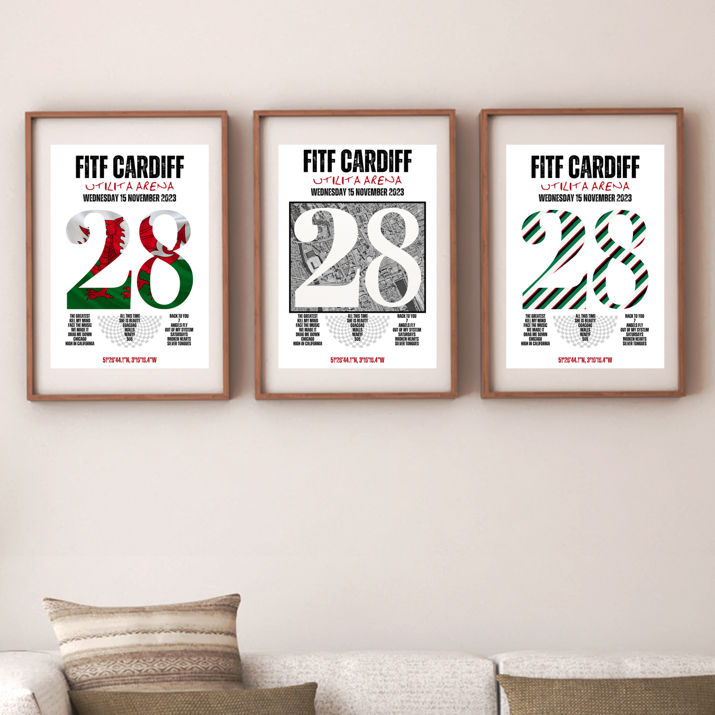 FITF World Tour Cardiff 2023 Setlist Print