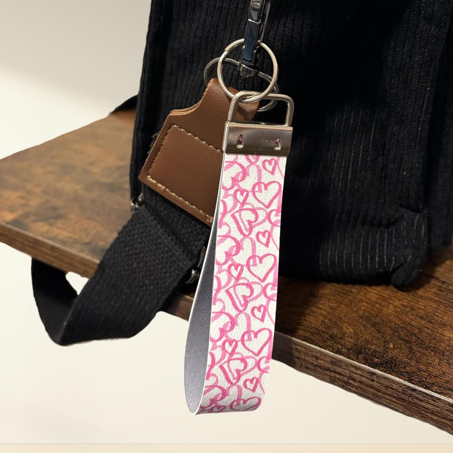 Faux Leather Wristlets | Keychain | Keyring | Wrist Lanyard