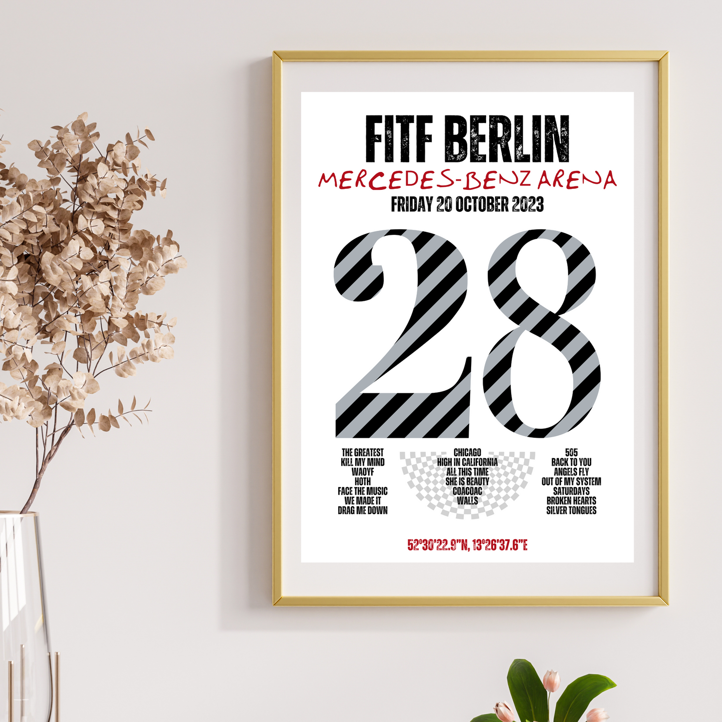 FITF World Tour Berlin 2023 Setlist Print
