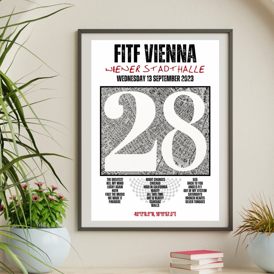 FITF World Tour Vienna 2023 Setlist Print