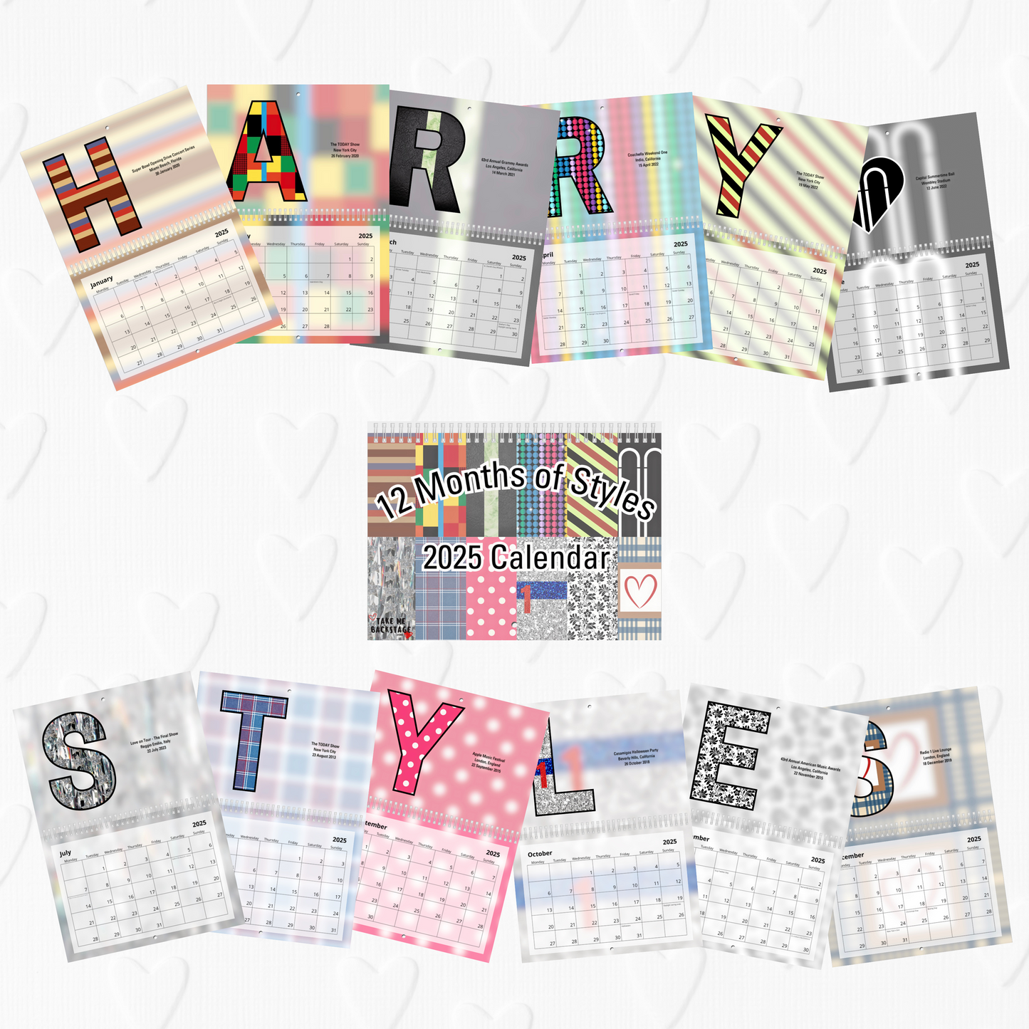 12 Months of Styles 2025 Calendar | A4