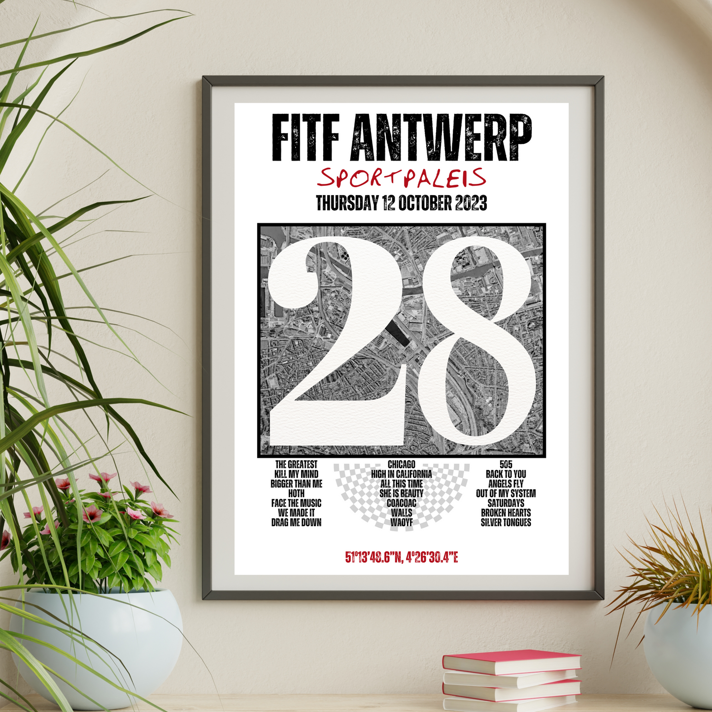 FITF World Tour Antwerp 2023 Setlist Print