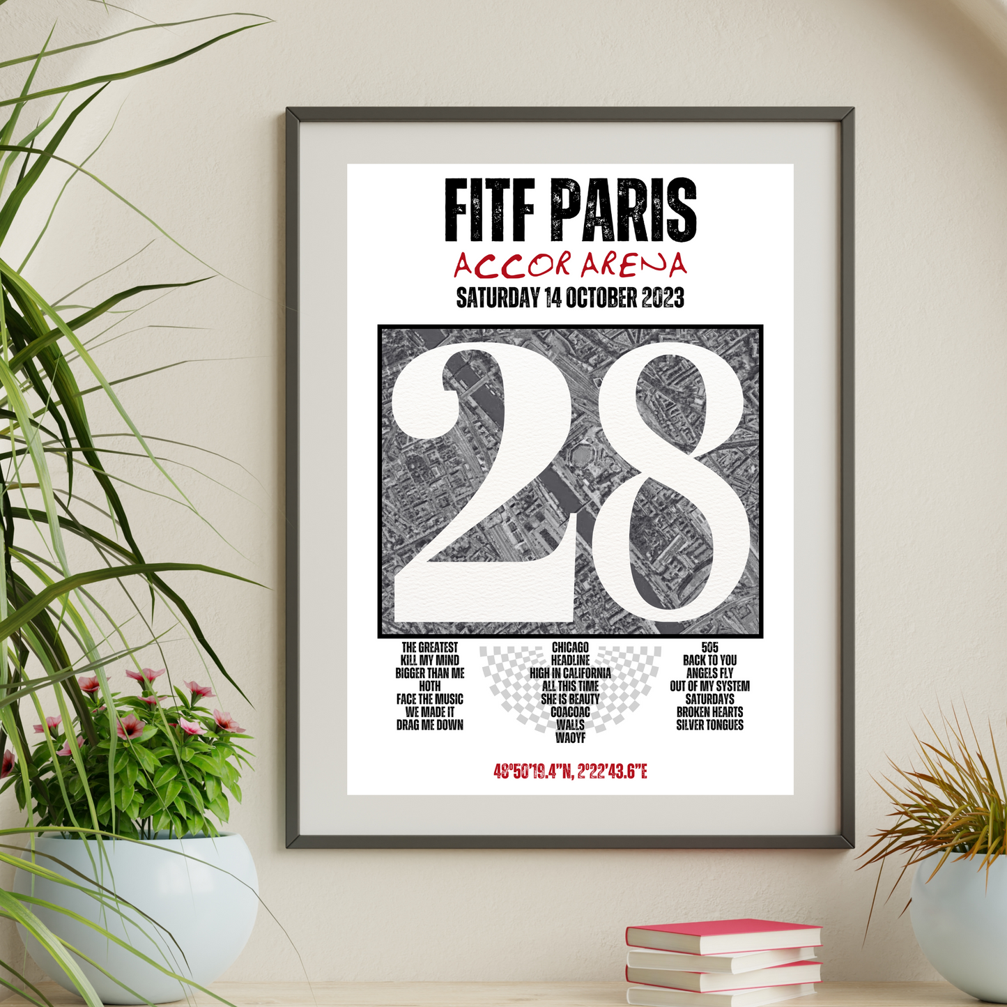FITF World Tour Paris 2023 Setlist Print