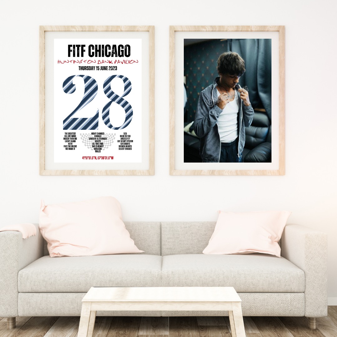FITF World Tour Chicago 2023 Setlist Print