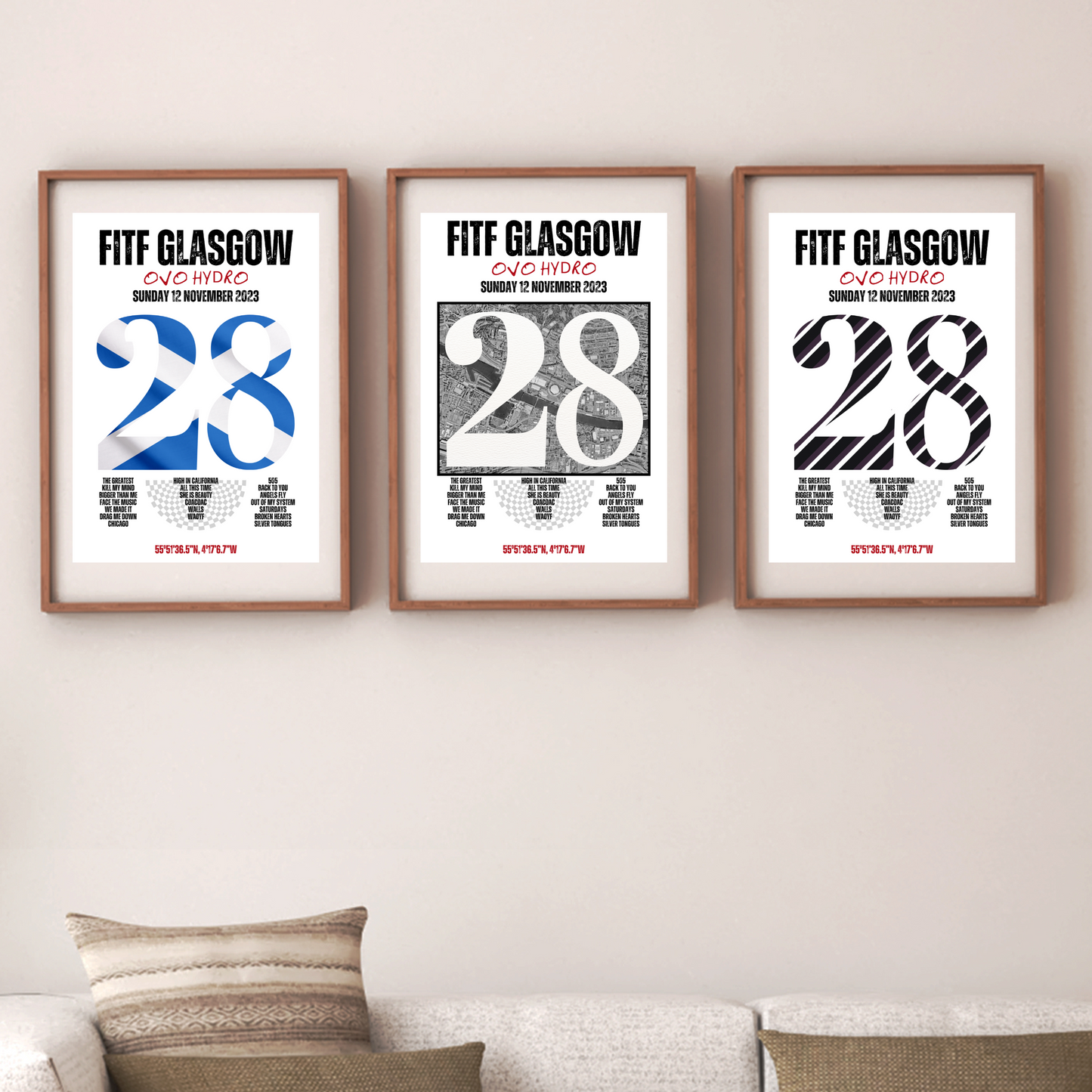 FITF World Tour Glasgow 2023 Setlist Print