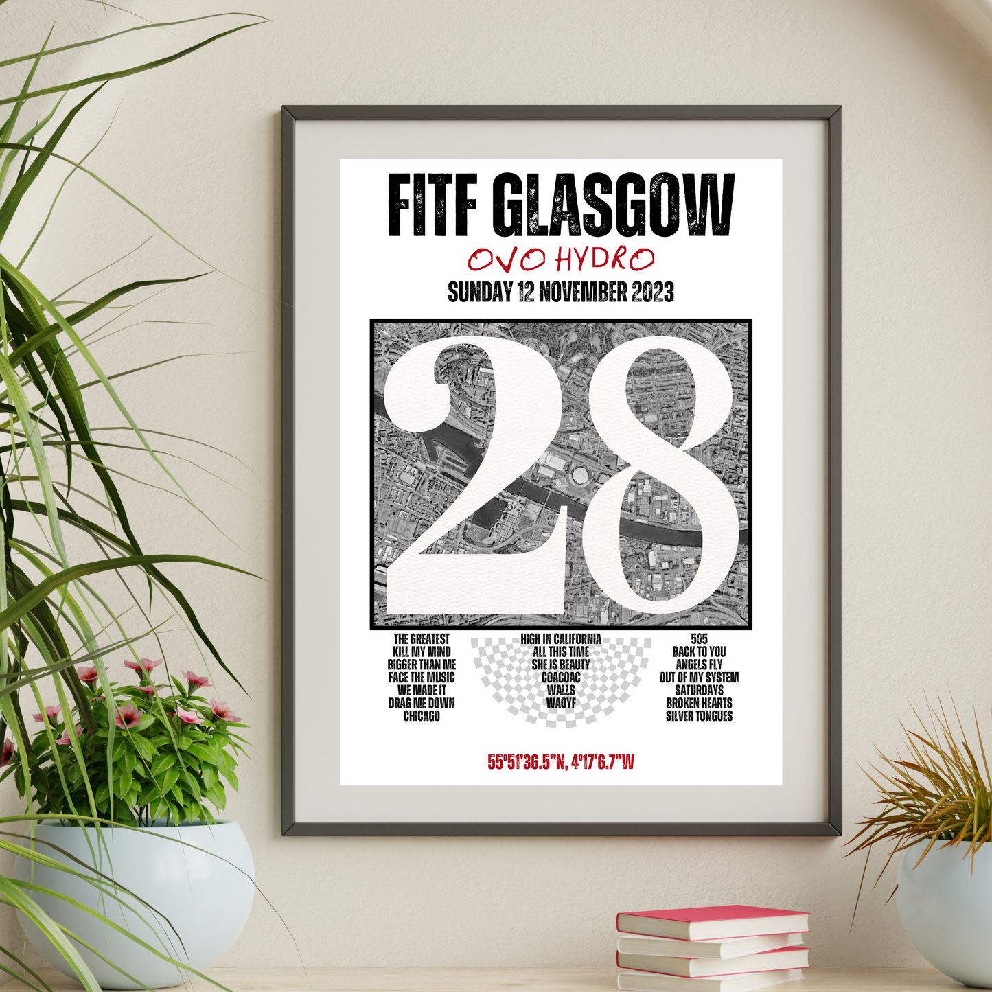 FITF World Tour Glasgow 2023 Setlist Print