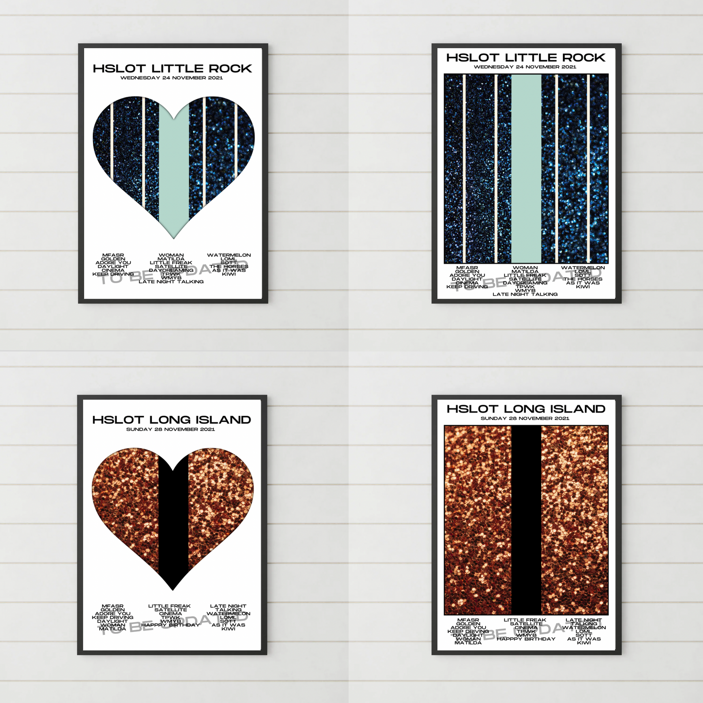 HSLOT 2021 Setlist Posters | All Shows | 3 Sizes
