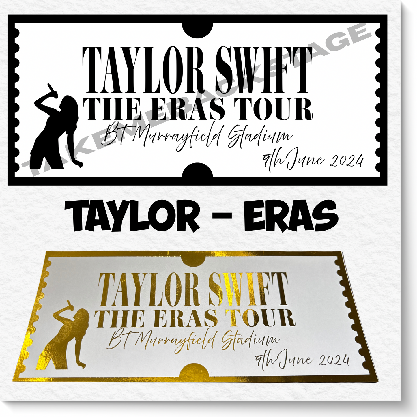 Souvenir/Gift Gig Tickets | Any artist available | Choice of colour