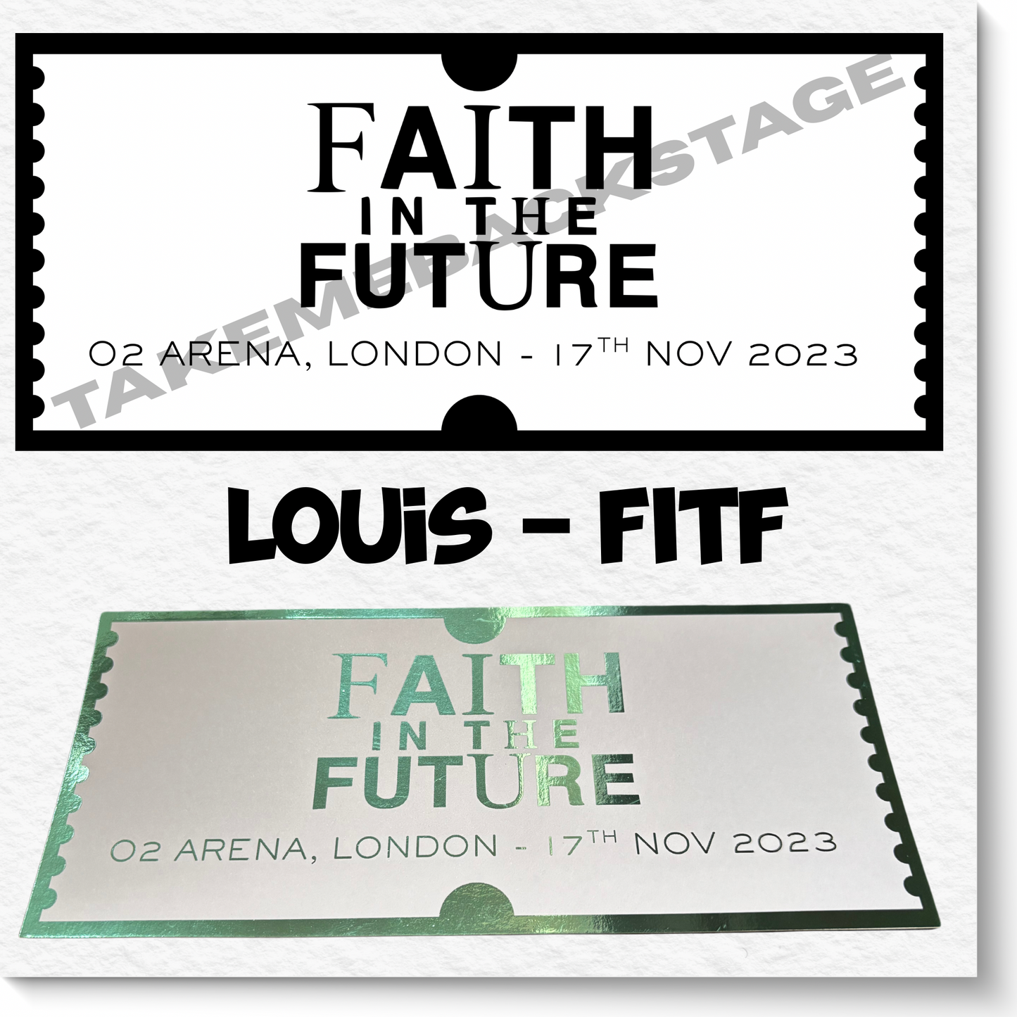 Souvenir/Gift Gig Tickets | Any artist available | Choice of colour