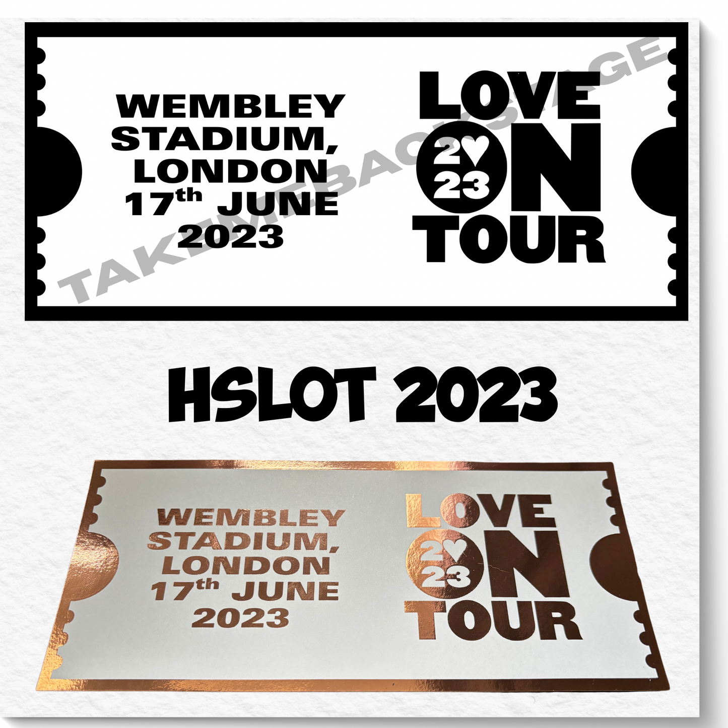 Souvenir/Gift Gig Tickets | Any artist available | Choice of colour