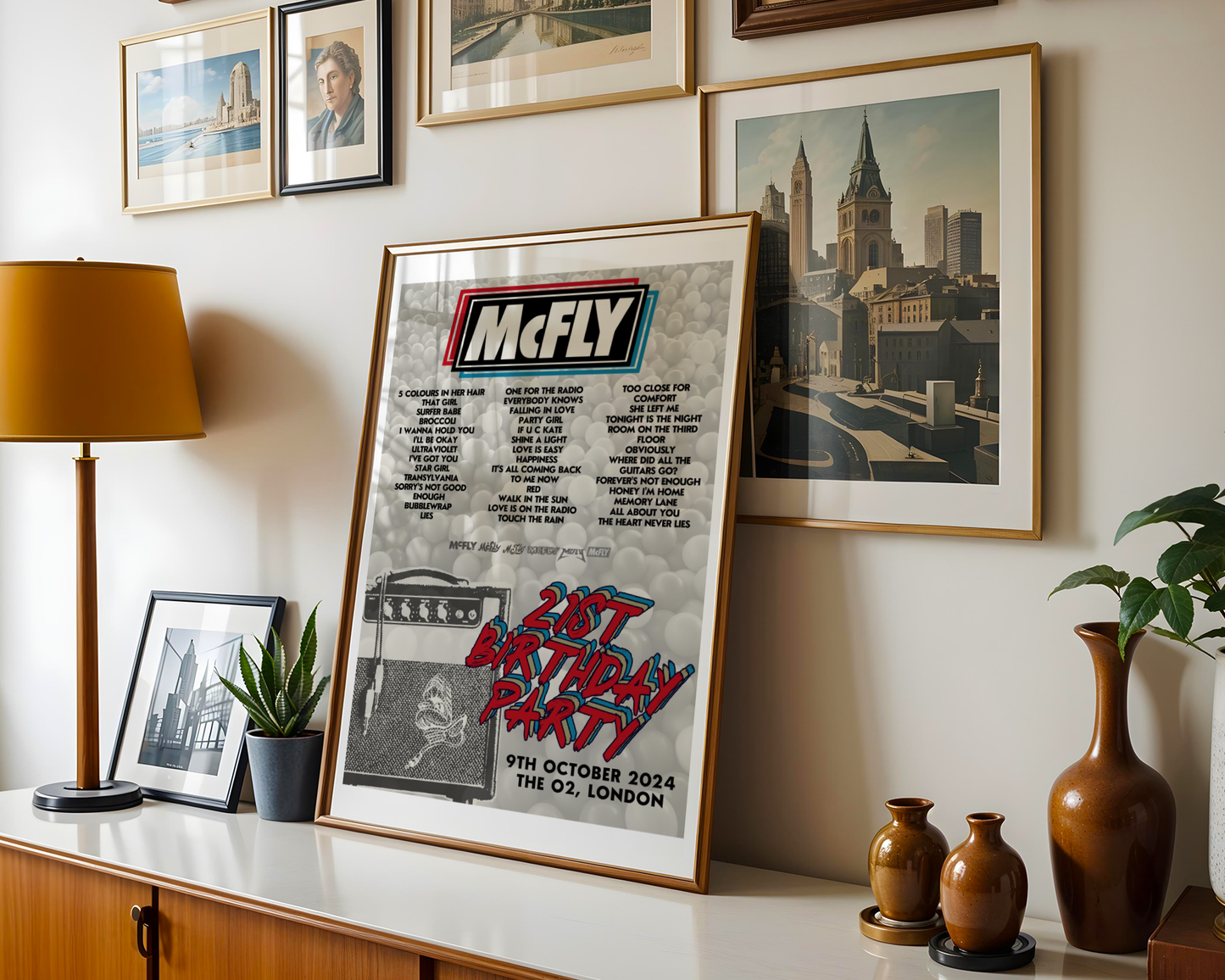 McFly 21st Birthday Party Setlist Print | 5 Sizes