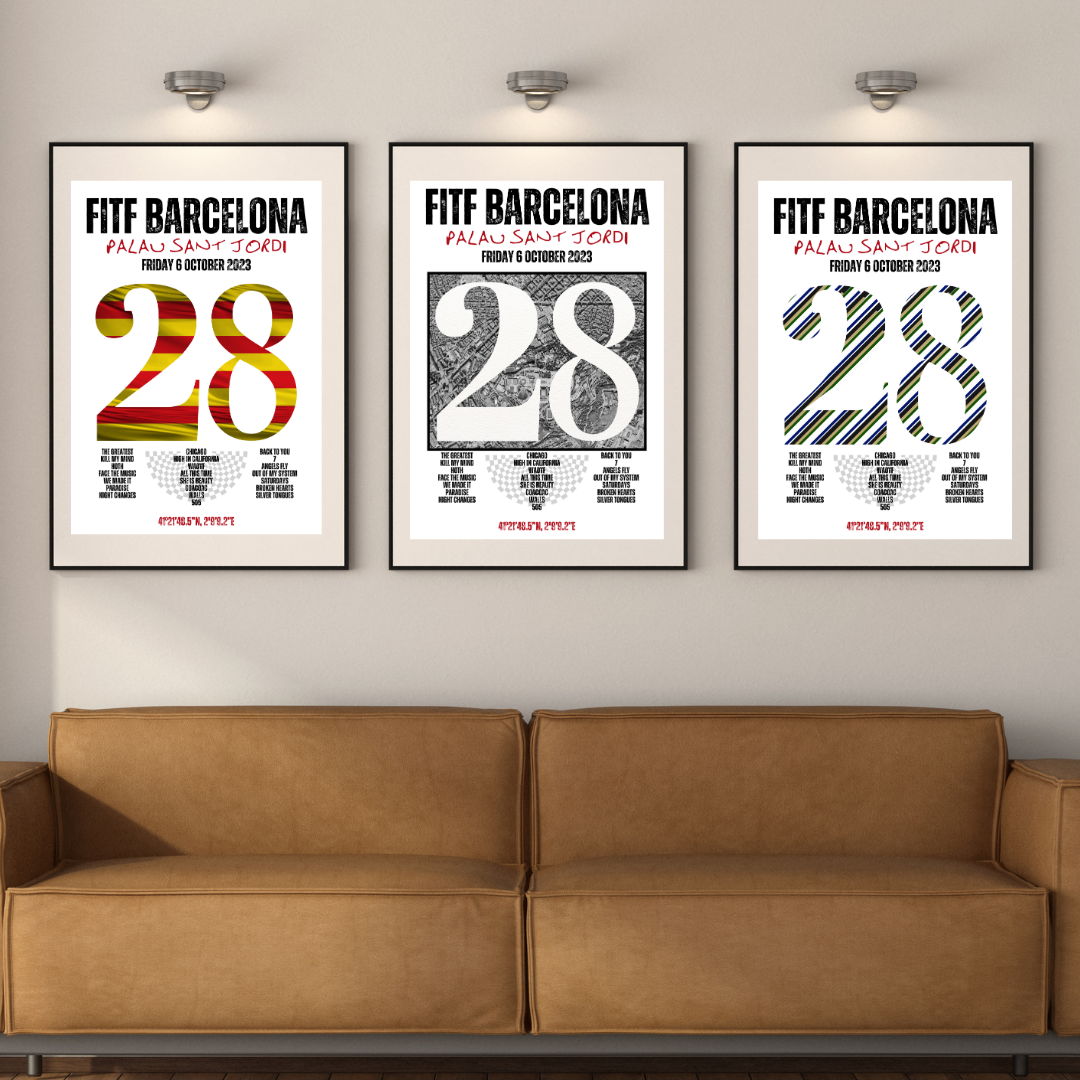 FITF World Tour Barcelona 2023 Setlist Print