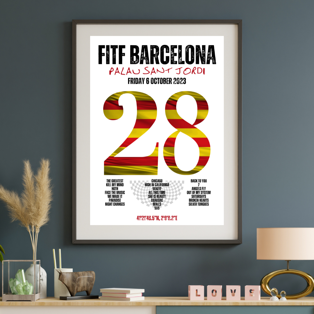 FITF World Tour Barcelona 2023 Setlist Print