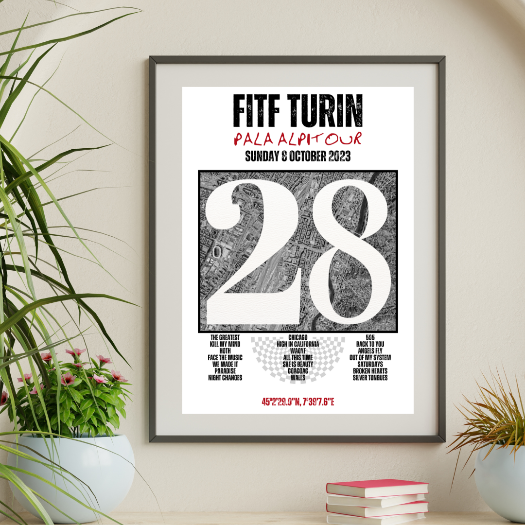 FITF World Tour Turin 2023 Setlist Print