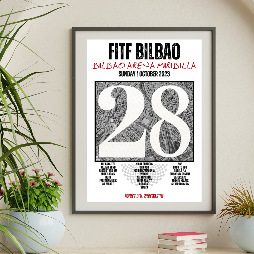 FITF World Tour Bilbao 2023 Setlist Print