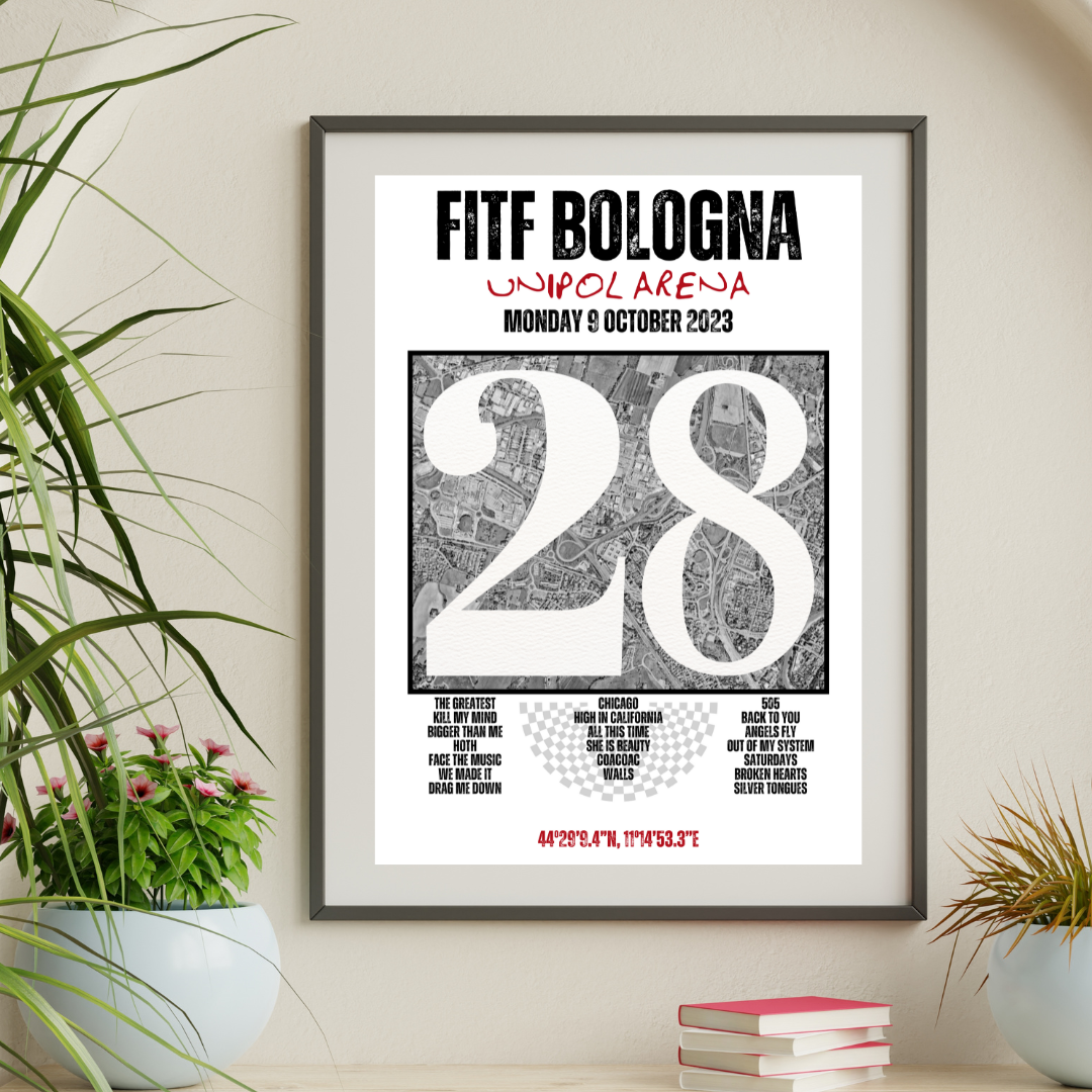 FITF World Tour Bologna 2023 Setlist Print