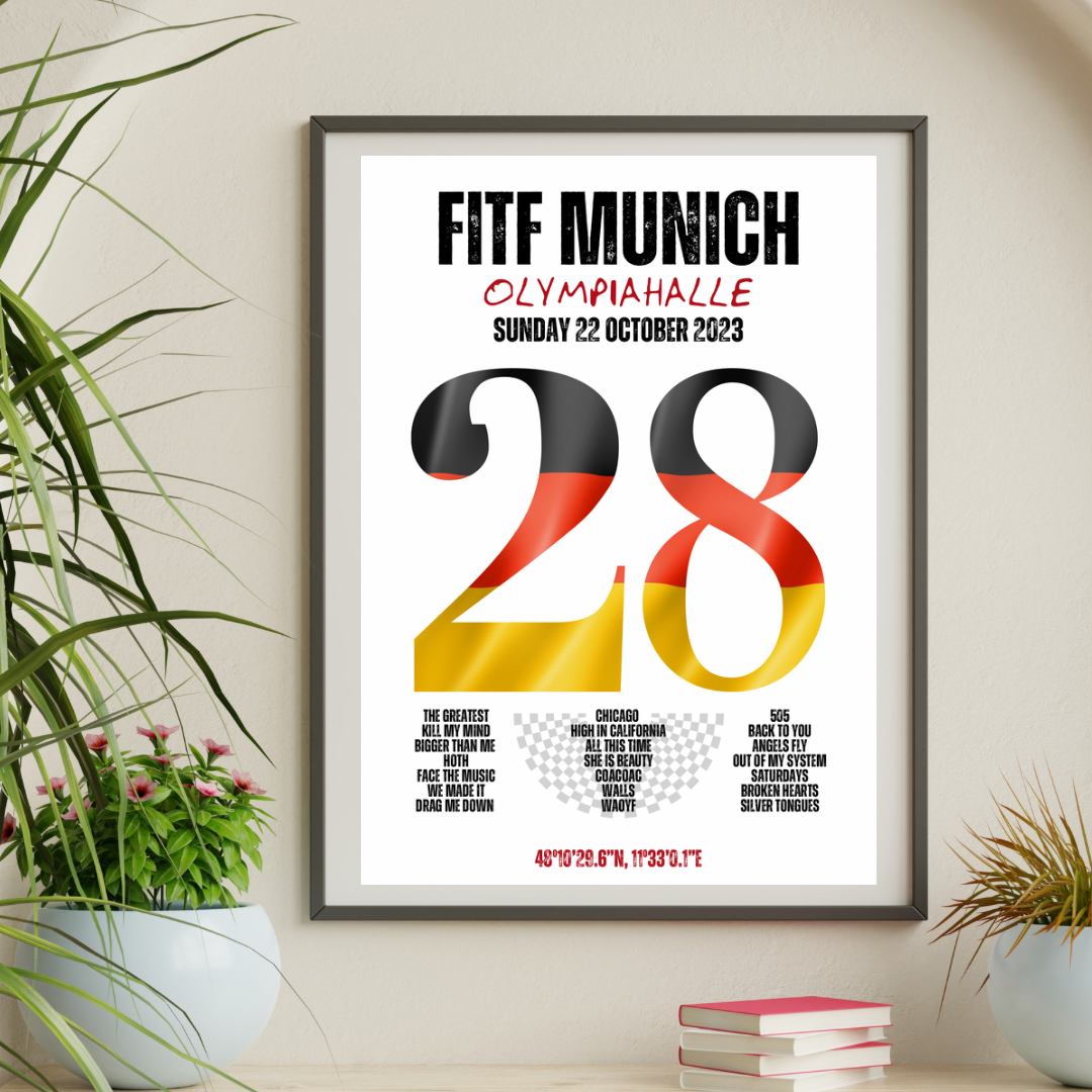 FITF World Tour Munich 2023 Setlist Print