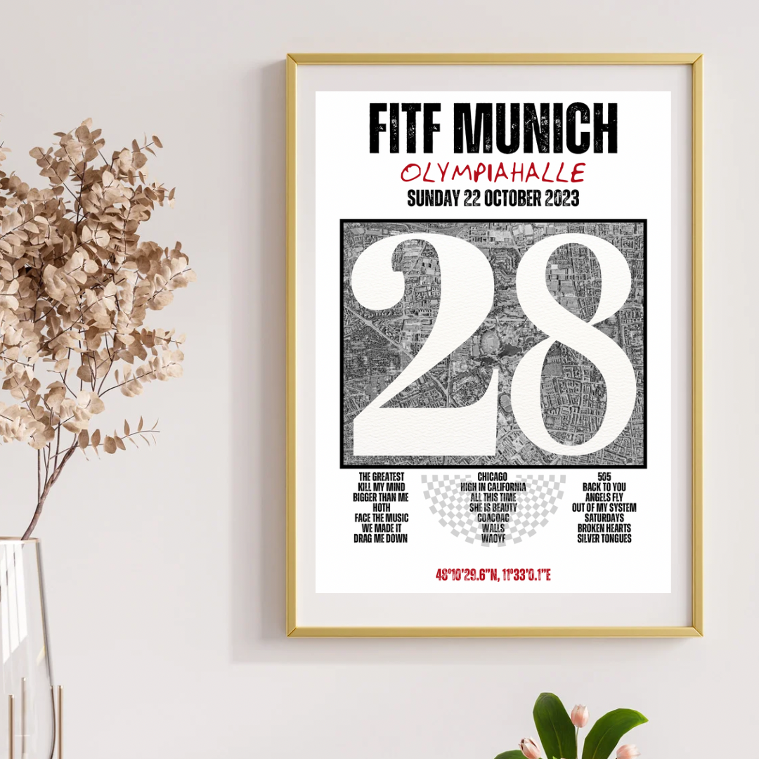 FITF World Tour Munich 2023 Setlist Print