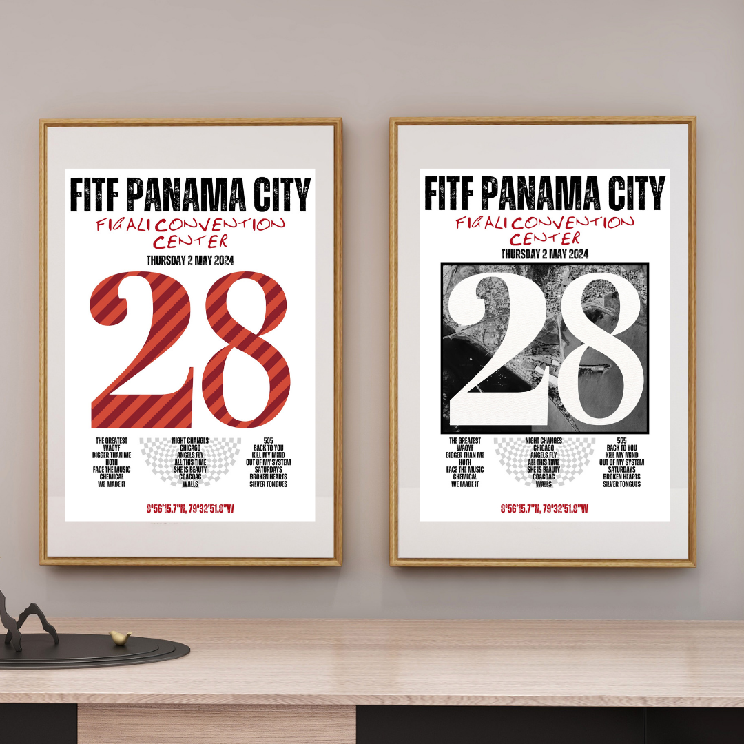 FITF World Tour Panama City 2024 Setlist Print