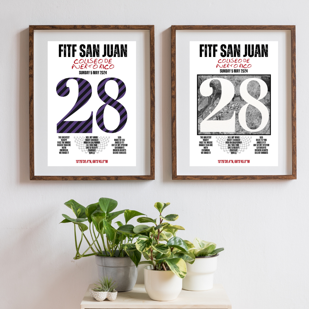 FITF World Tour San Juan 2024 Setlist Print