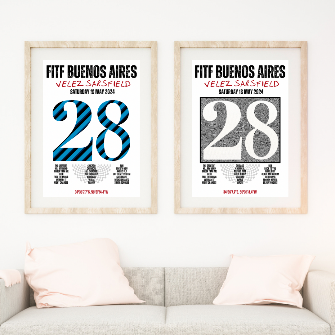 FITF World Tour Buenos Aires 2024 Setlist Print