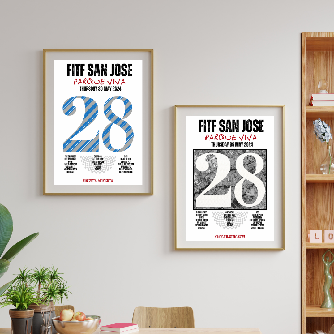 FITF World Tour San Jose 2024 Setlist Print