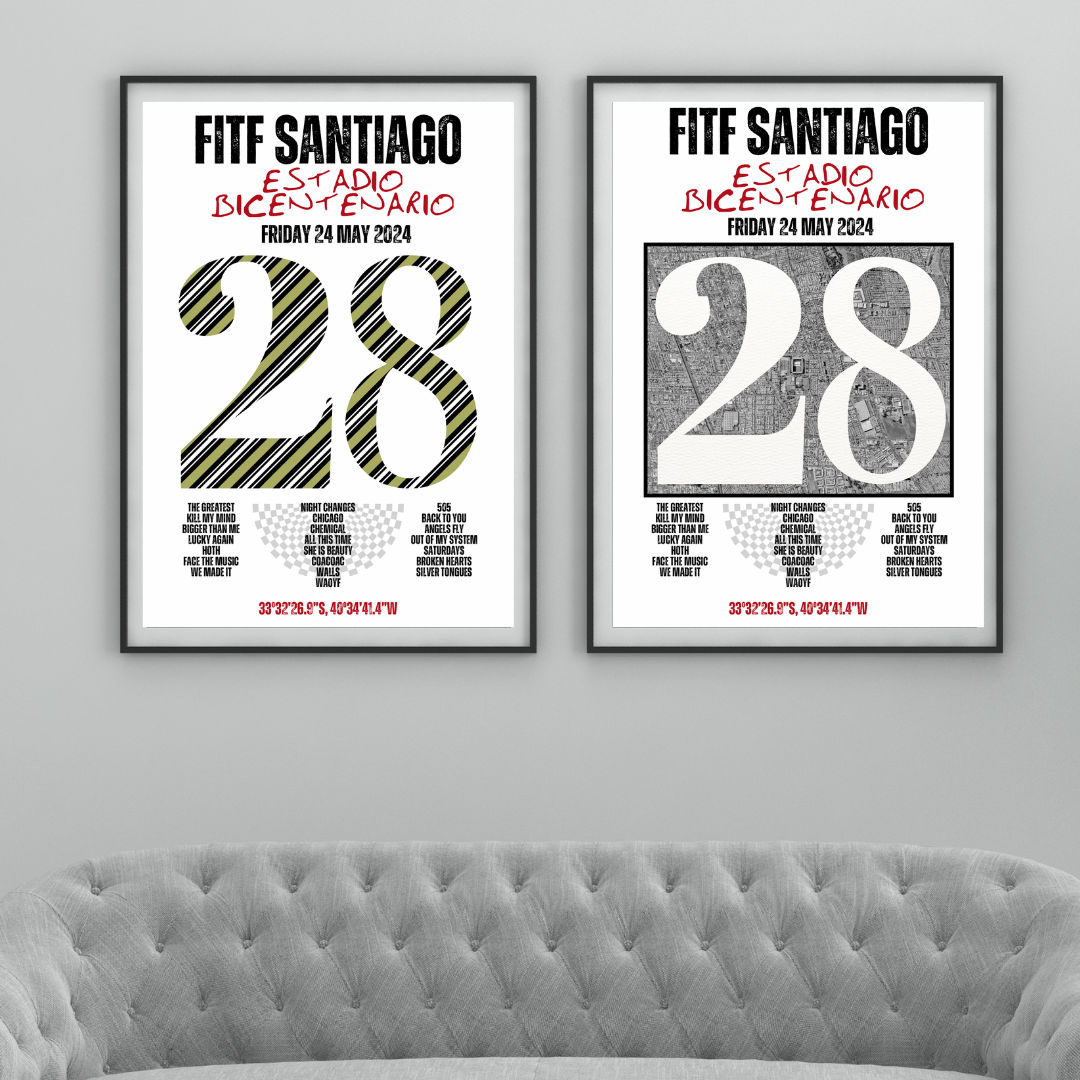 FITF World Tour Santiago 2024 Setlist Print