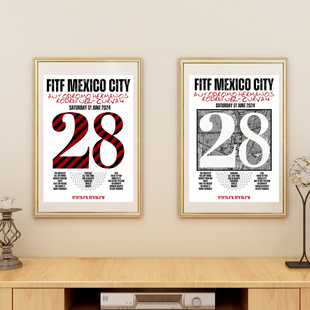 FITF World Tour Mexico City 2024 Setlist Print
