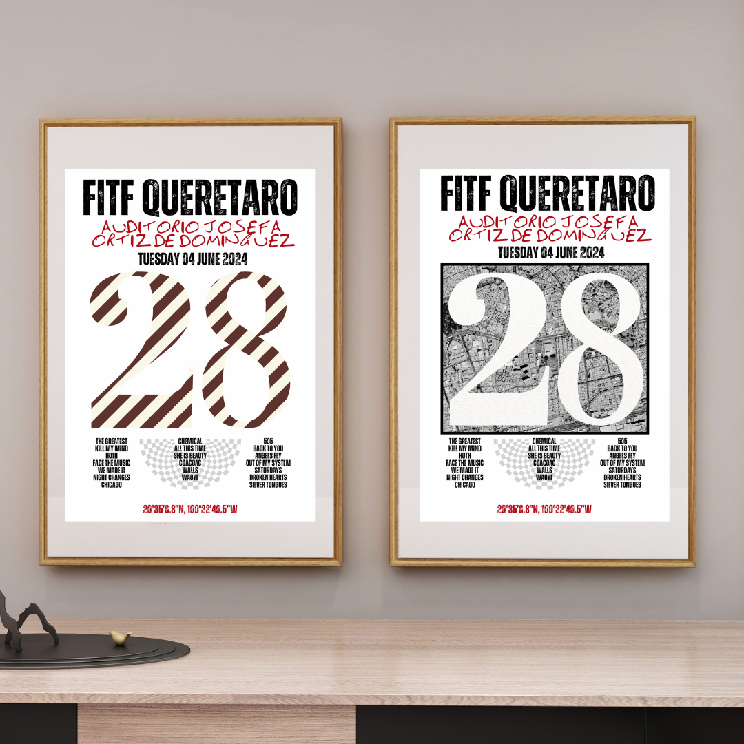 FITF World Tour Queretaro 2024 Setlist Print