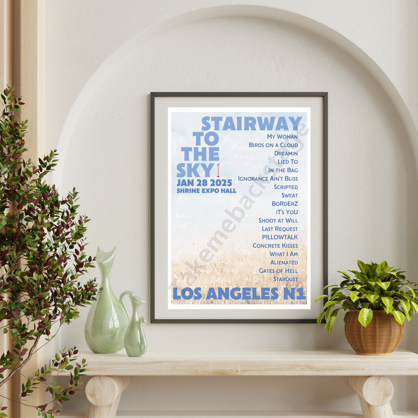 Stairway To The Sky Los Angeles N1 setlist print I Poster | 3 sizes