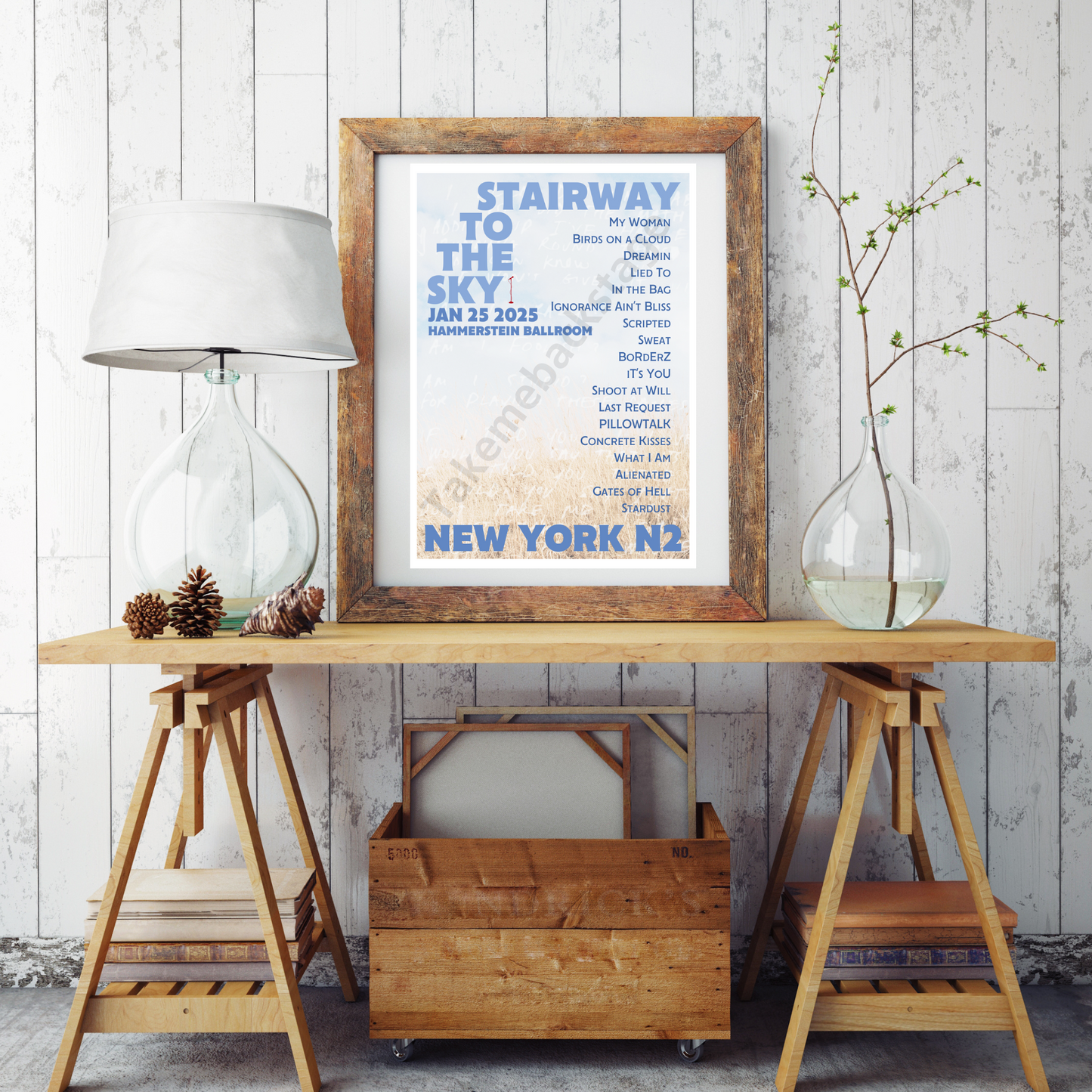 Stairway To The Sky New York N2 setlist print I Poster | 3 sizes