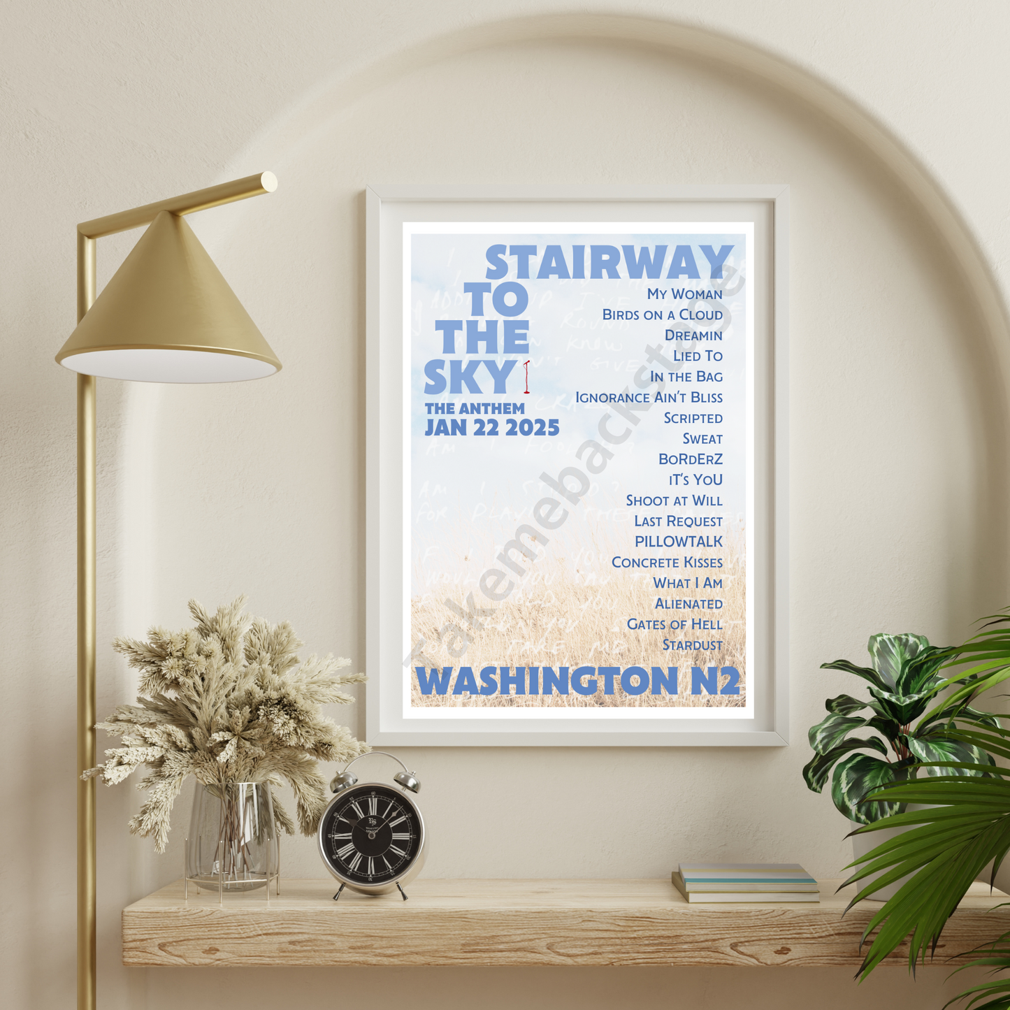 Stairway To The Sky Washington N2 setlist print I Poster | 3 sizes