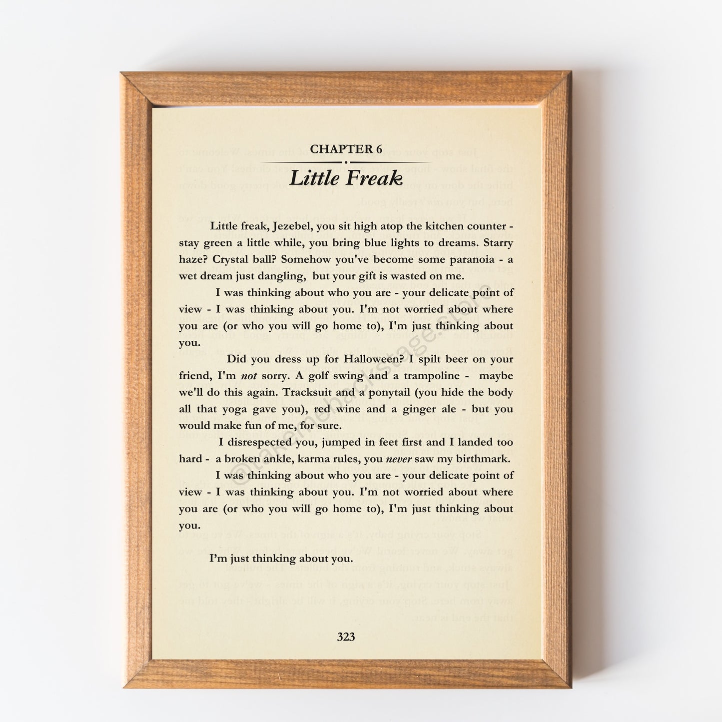 Bookish Harry Lyric Prints | Choose your track | 3 sizes