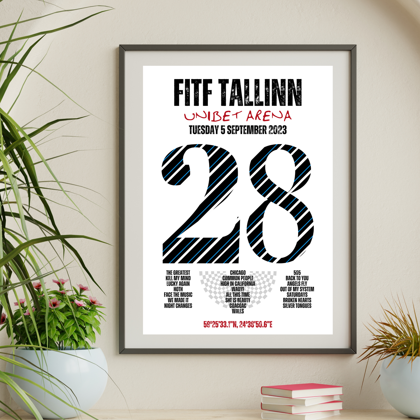 FITF World Tour Tallinn 2023 Setlist Print