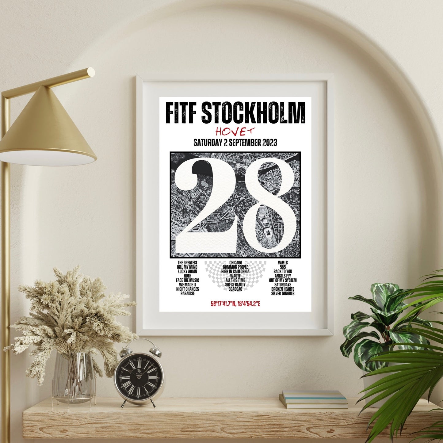 FITF World Tour Stockholm 2023 Setlist Print