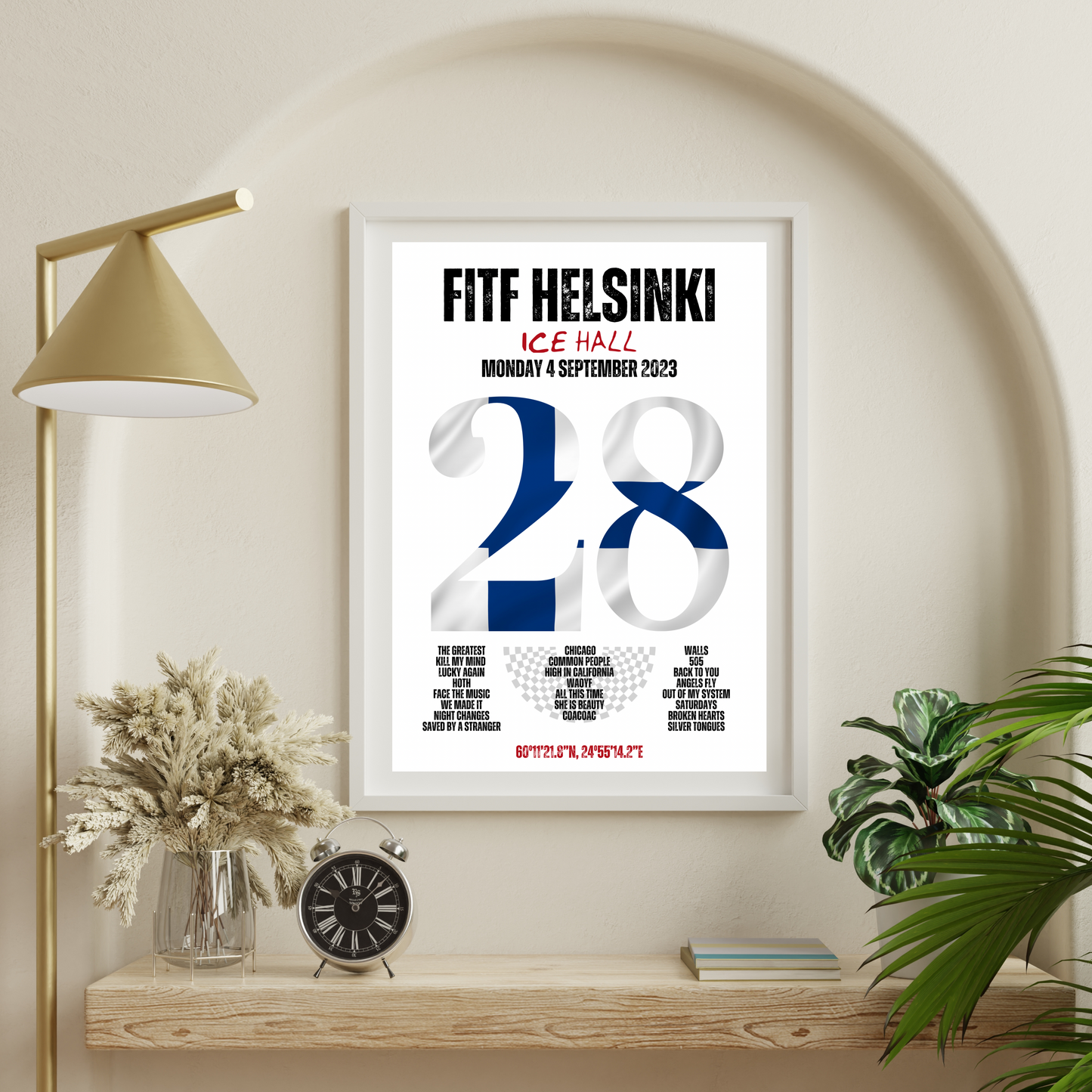 FITF World Tour Helsinki 2023 Setlist Print